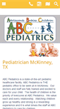 Mobile Screenshot of abcpediatrics-mckinney.com